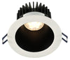 Lotus LED Lights LD4R-5CCT-4R-BR-WT  4 inch Round Deep Regressed LED Downlight - 15 Watt - 5CCT 27-30-35-40-50K - 30 degree Beam Angle - Black Reflector - White Trim