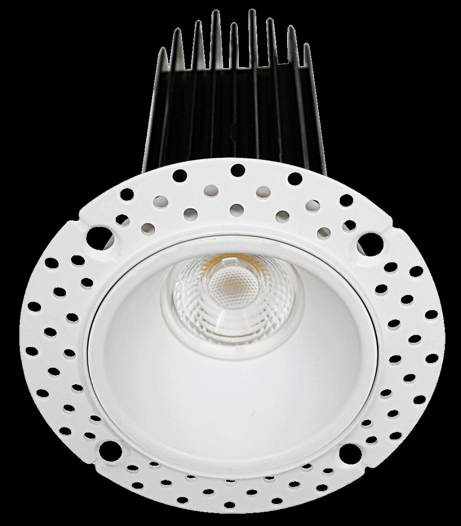 Lotus LED Lights LED-2-S15W-L5CCTWH-T-24D 2 Inch Trimless Round Recessed LED 15W High Output Designer Series - 5CCT Selectable - 950 Lumen - 24 Degree Beam Spread - White Finish - Wet