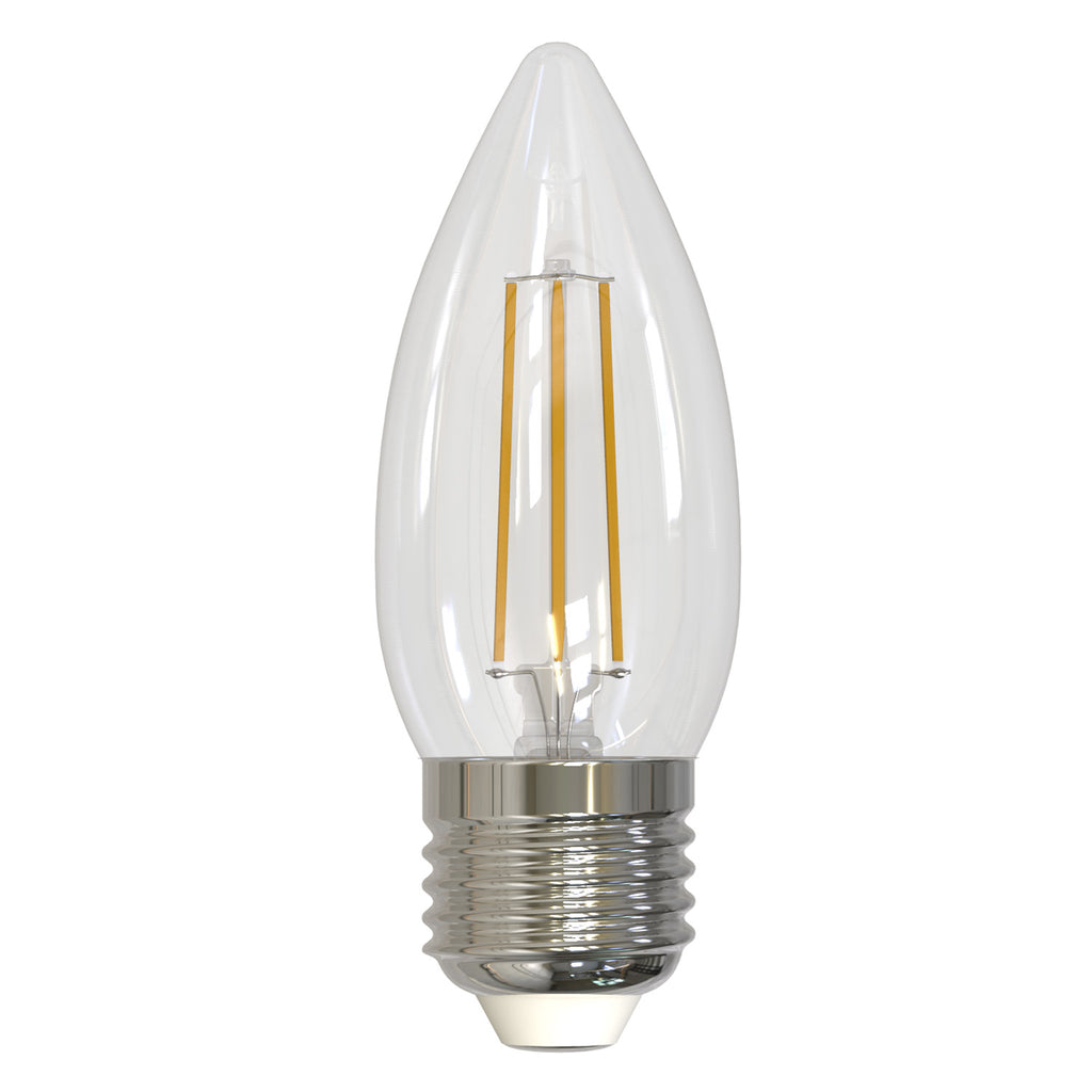 BULBRITE 776862 4.5 Watt B11 Filament - E26 Medium Base - 2700 Kelvin Warm White - 350 Lumens - Clear - 120 Volt