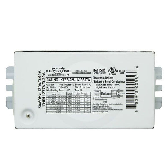 Keystone KTEB-226-UV-PS-DW - (2) Lamp Fluorescent Ballast