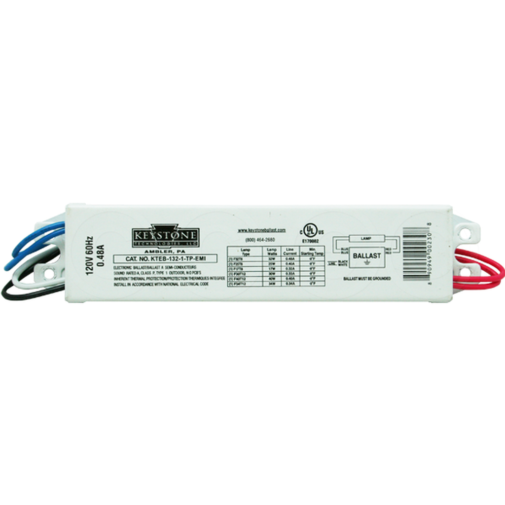 Keystone Ballast Kteb -132-1-TP-EMI - (1) Lamp Fluorescent Ballast 